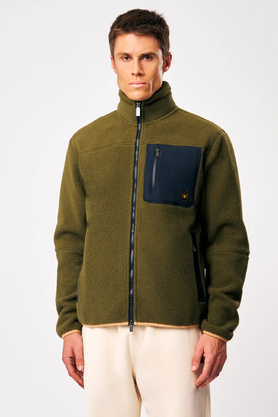 ciesse-lionel-teddyjacke-herren-gr-n-regular-reiverschluss image 1