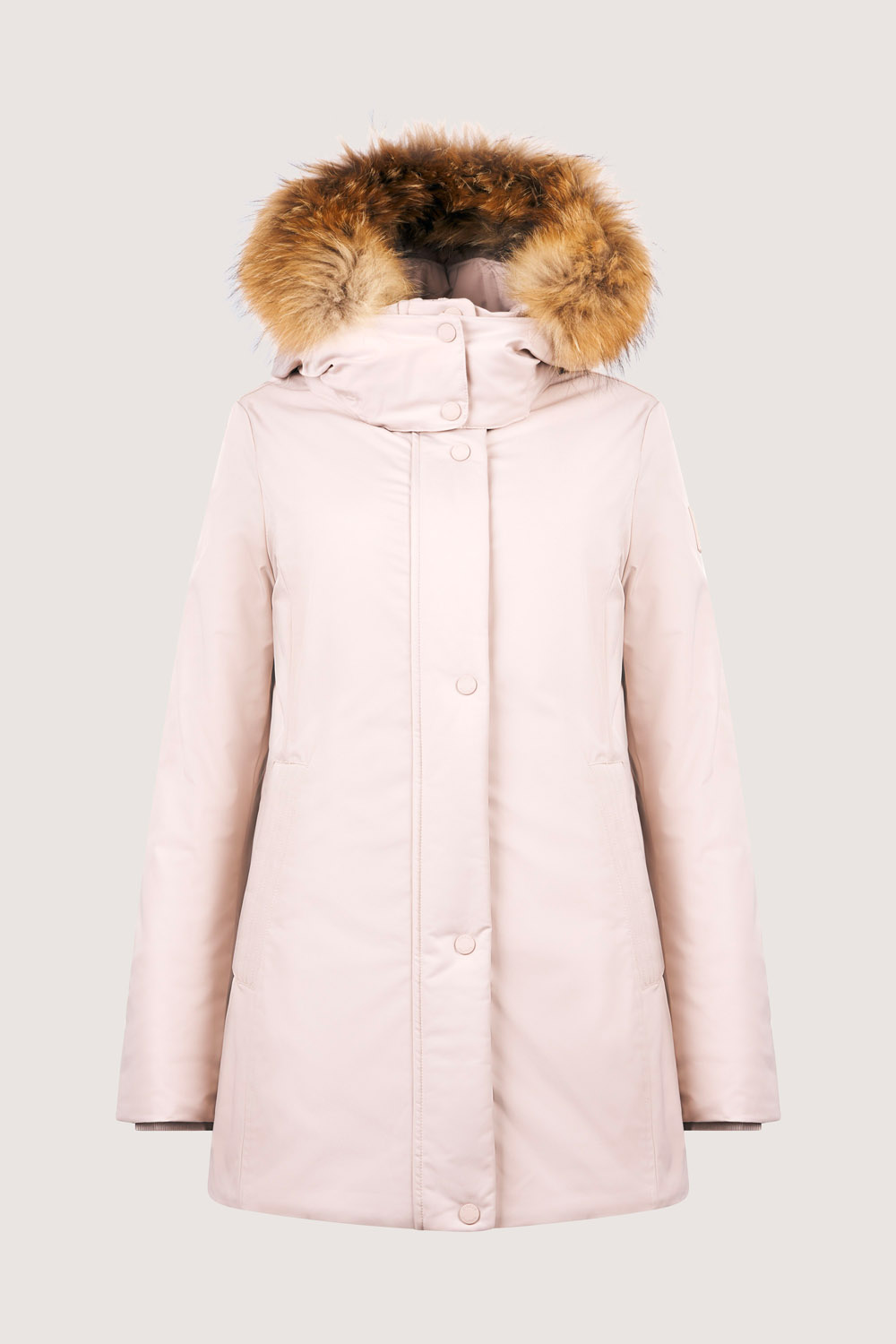 ciesse-luana-parka-damen-weiss-mit-kapuze-kunstfell-wattiert image 3