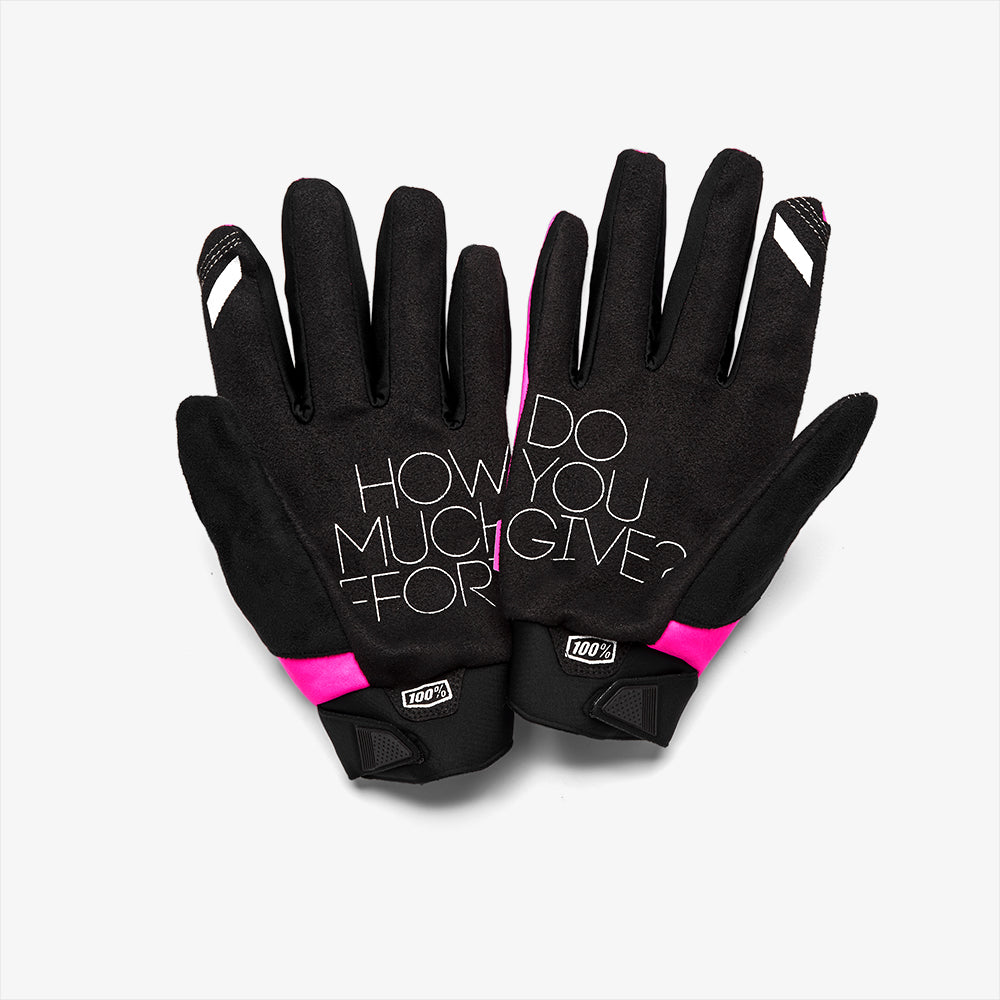 100-brisker-damen-handschuhe-neon-pink-fahrradhandschuhe image 2