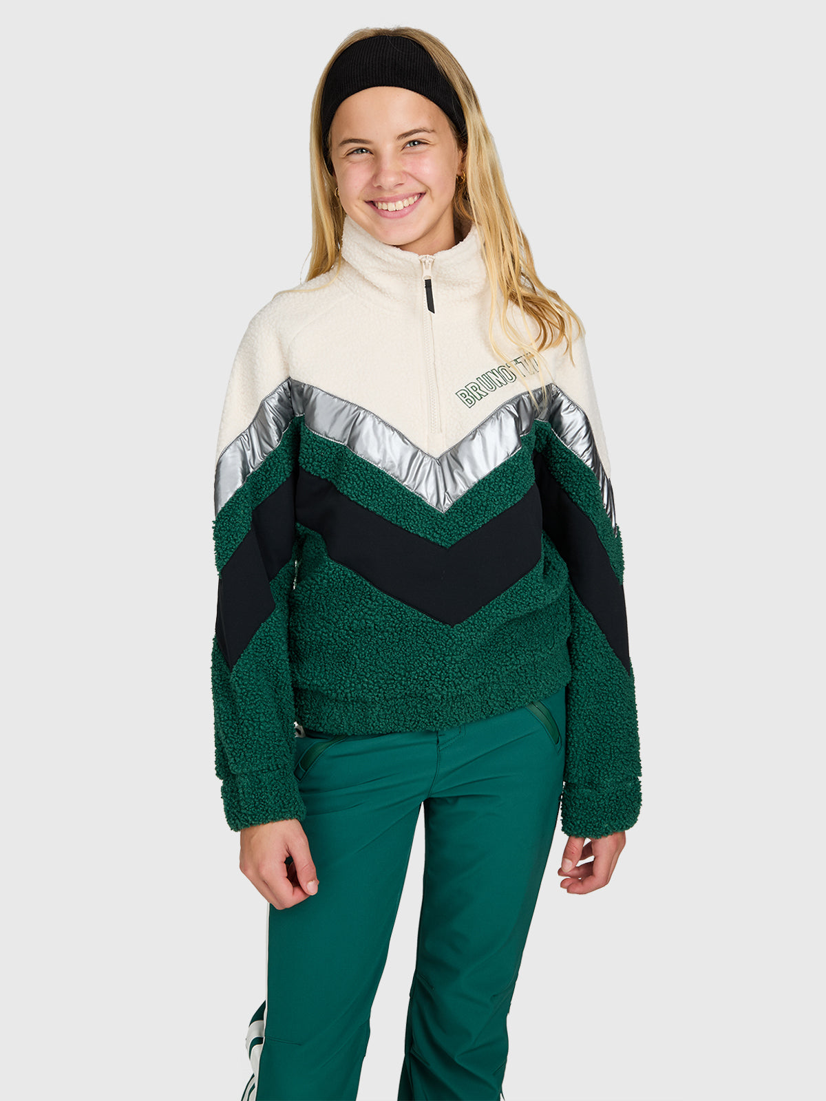 brunotti-sandy-m-dchen-fleecejacke-hunter-green-lockerer-schnitt image 1