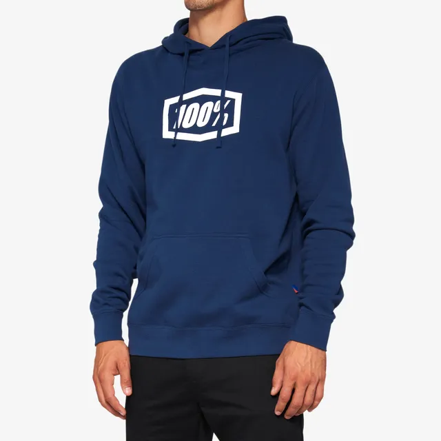 100-icon-pullover-hoodie-fleece-navy-kapuze image 1