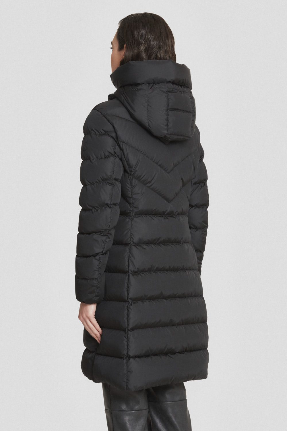ciesse-outdoor-daunenjacke-schwarz-lang-mit-kapuze image 4