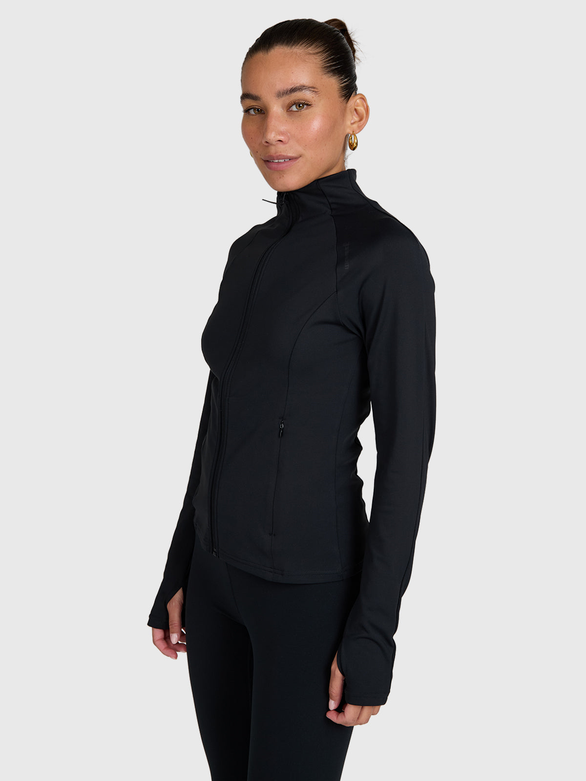 brunotti-sanna-zip-damen-fleece-schwarz-daumenloch image 3