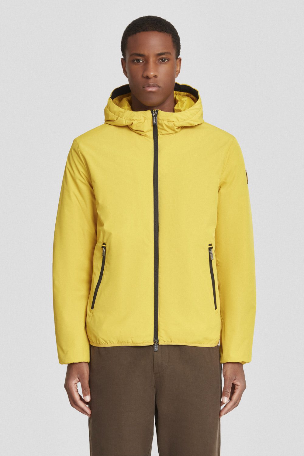 ciesse-outdoor-winterjacke-gef-ttert-gelb-kapuze image 2