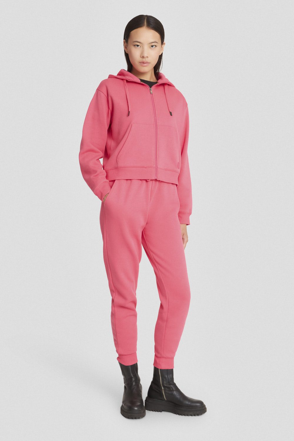 ciesse-outdoor-sweatjacke-fuchsia-kapuze-baumwolle image 2