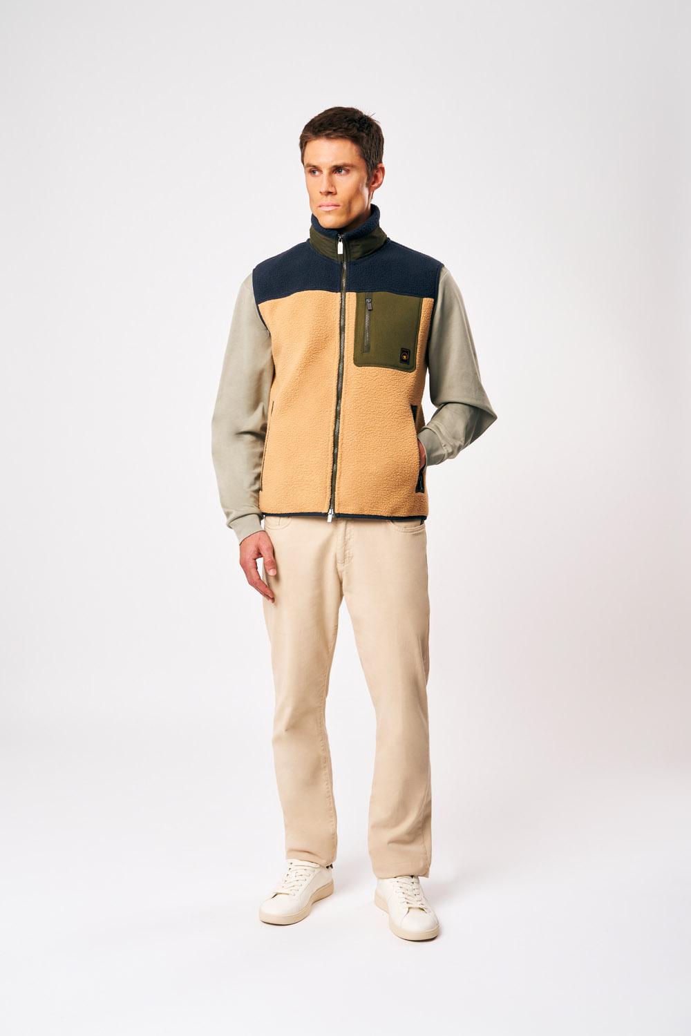 ciesse-outdoor-julio-teddyweste-herren-beige-fleece image 2