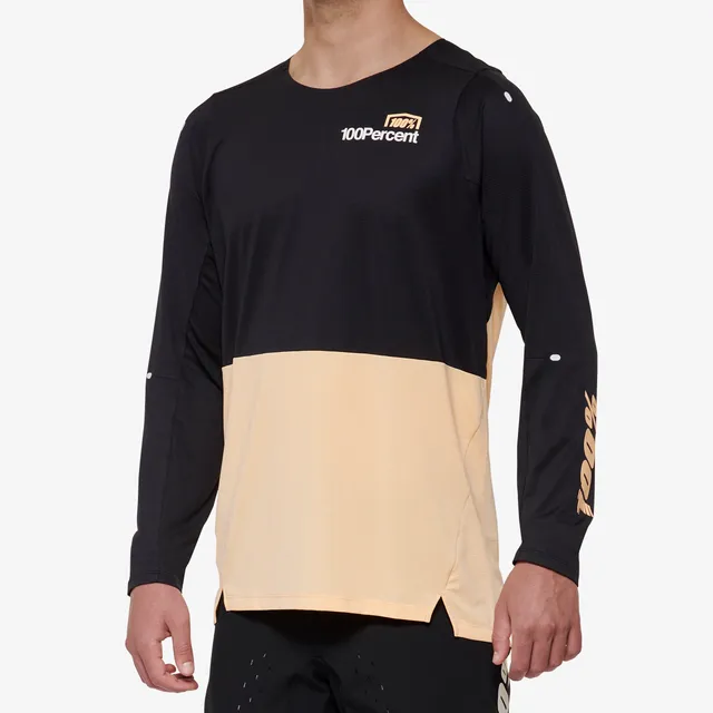 100-r-core-x-trikot-langarm-black-peach-fahrradtrikot image 1