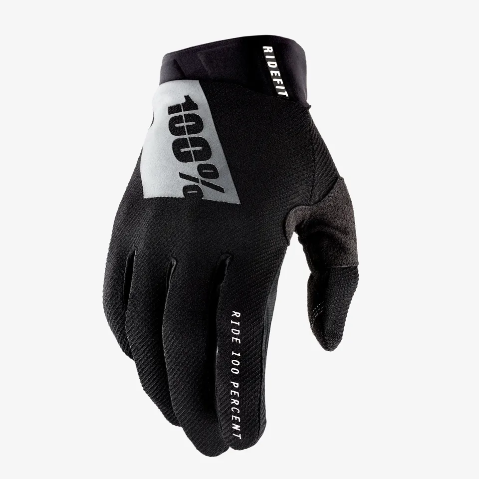 100-ridefit-handschuhe-schwarz-wei-motorrad-touchscreen image 1