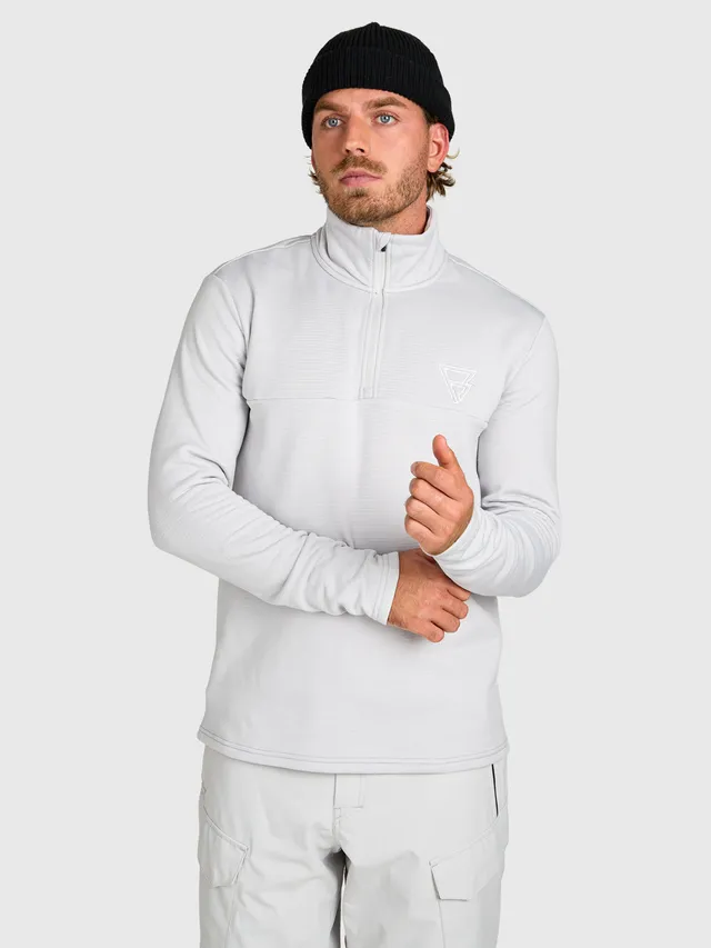 brunotti-daronst-fleecejacke-herren-soft-grey-halbzip image 1