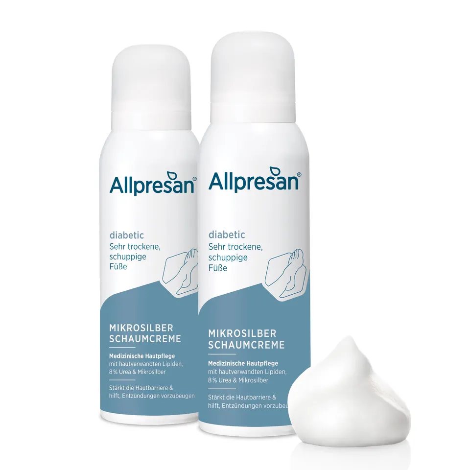 allpresan-diabetic-mikrosilber-schaumcreme-2x125-ml-urea image 1