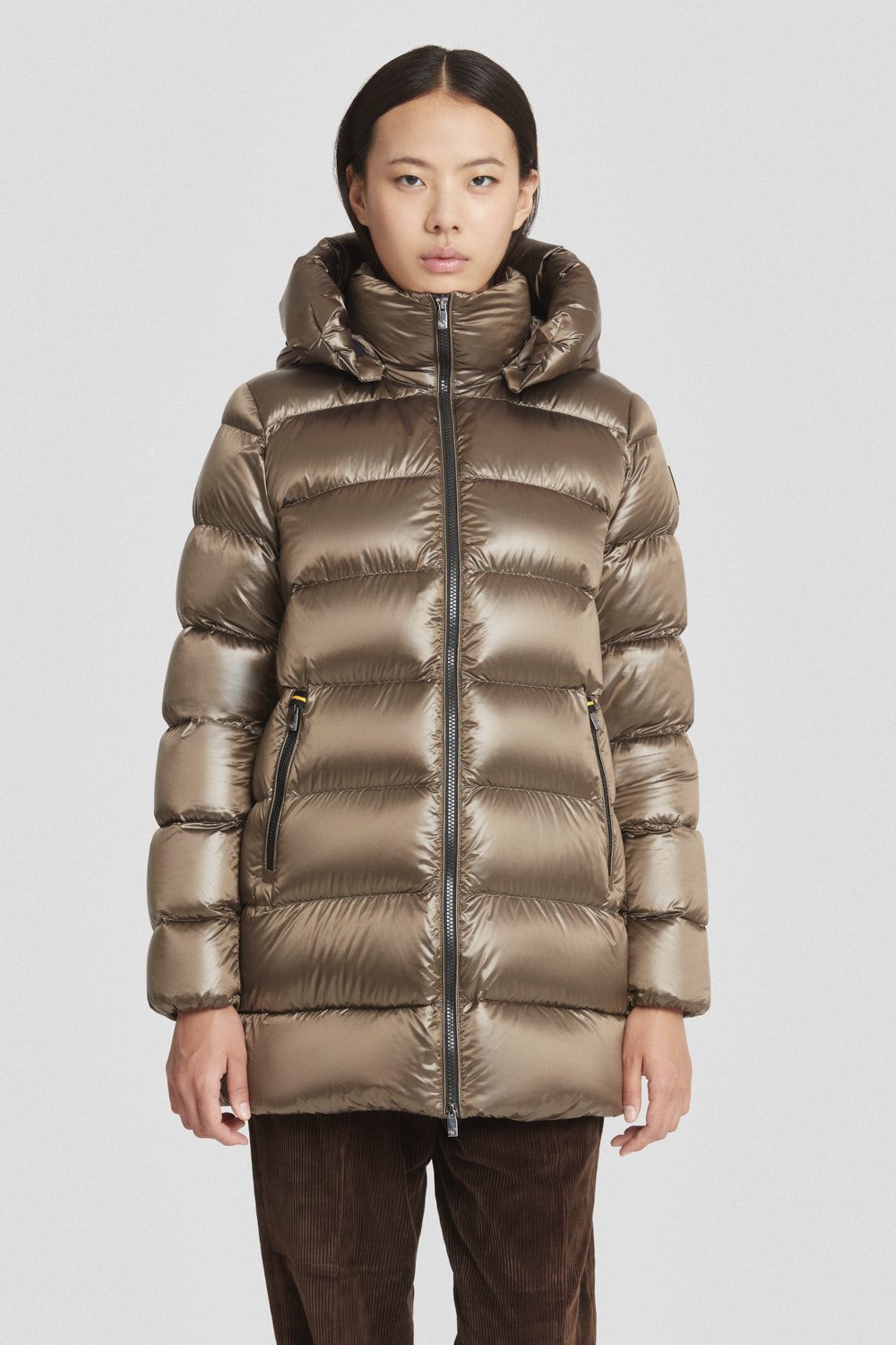 ciesse-piumini-daunenjacke-braun-mittellang-dwr image 2