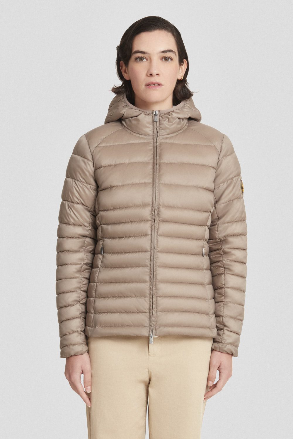 ciesse-outdoor-piumini-daunenjacke-kurz-braun-mit-kapuze image 2