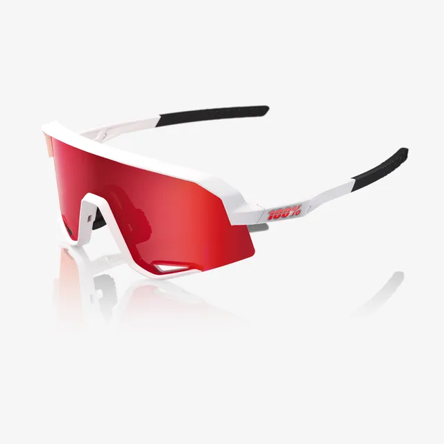 100-slendale-sonnenbrille-matte-white-hiper-red-mirror image 1