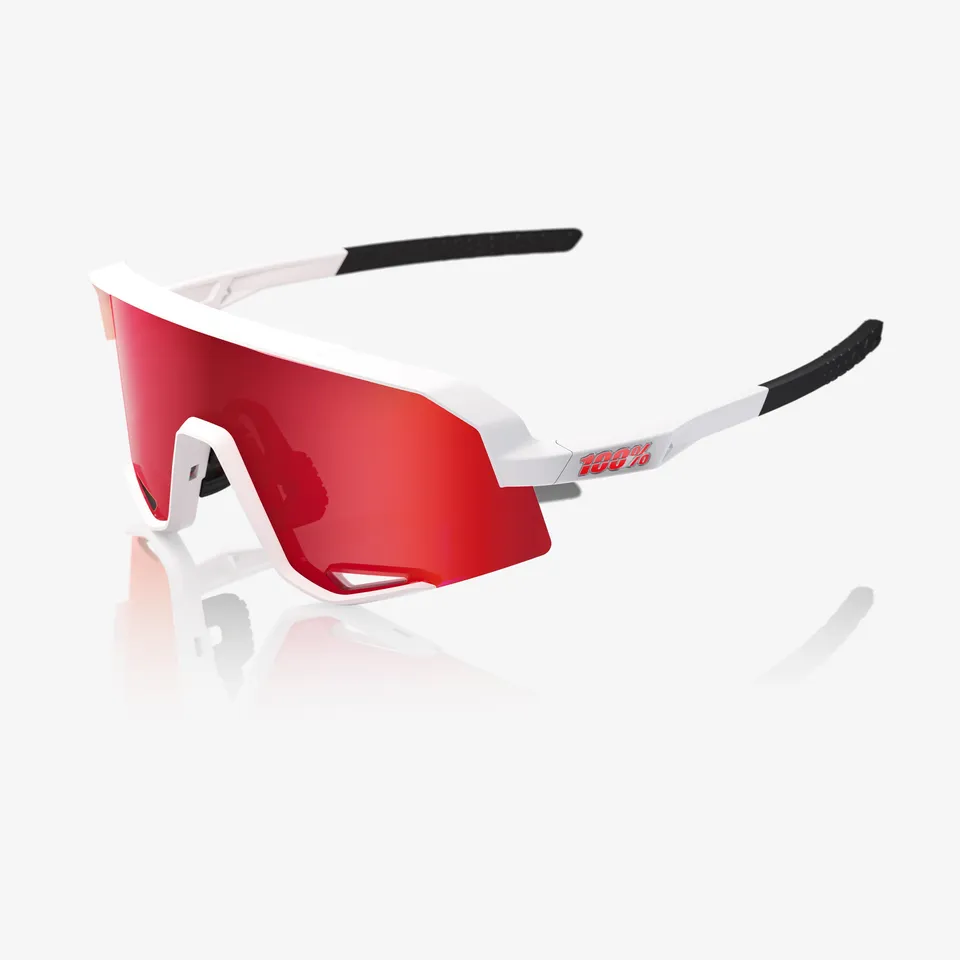 100-slendale-sonnenbrille-matte-white-hiper-red-mirror image 1