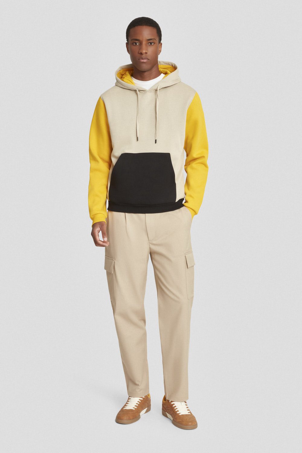 ciesse-outdoor-hoodie-beige-gelb-baumwolle-kapuze image 2