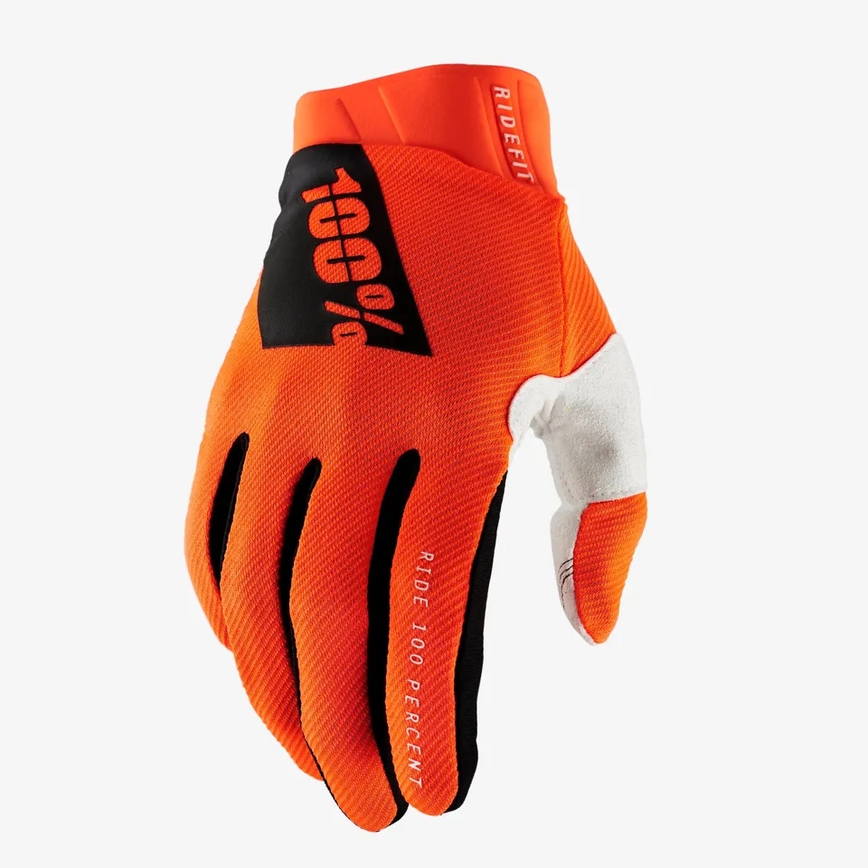 100-ridefit-handschuhe-fluo-orange-moto-grip-touchscreen image 1