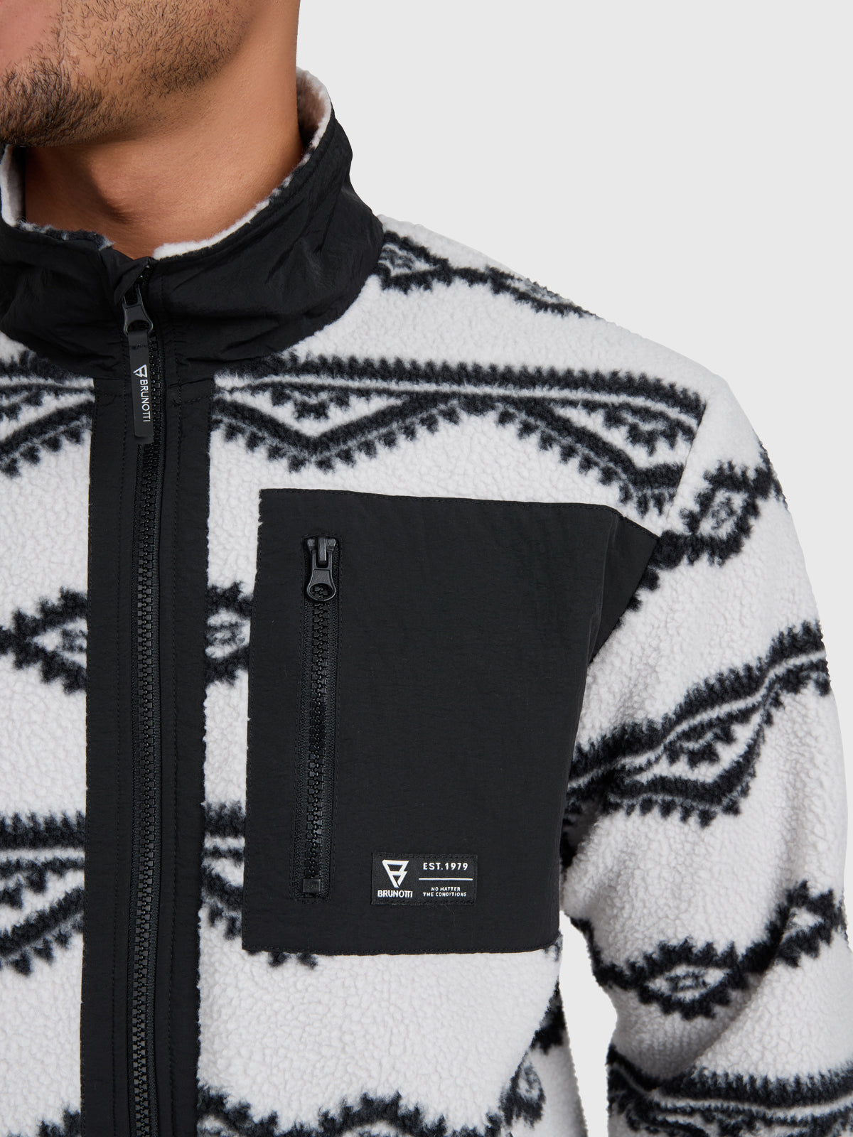 brunotti-kevio-zip-herren-fleece-soft-grey-polyester image 6