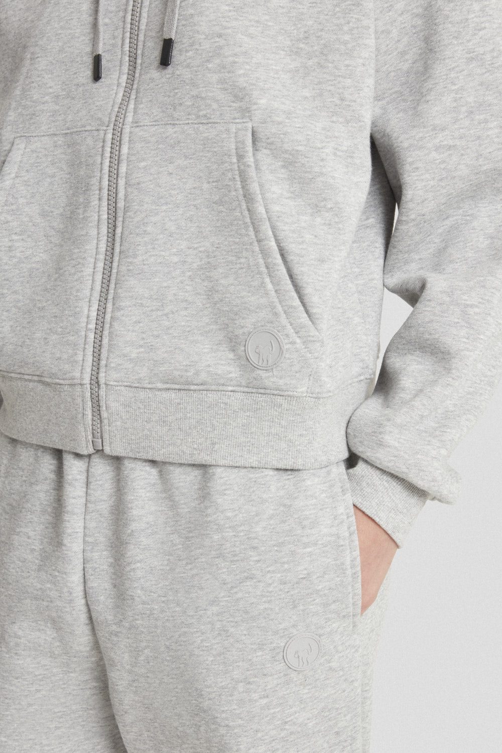 ciesse-outdoor-hoodie-grau-mit-zip-baumwolle-kapuze image 3
