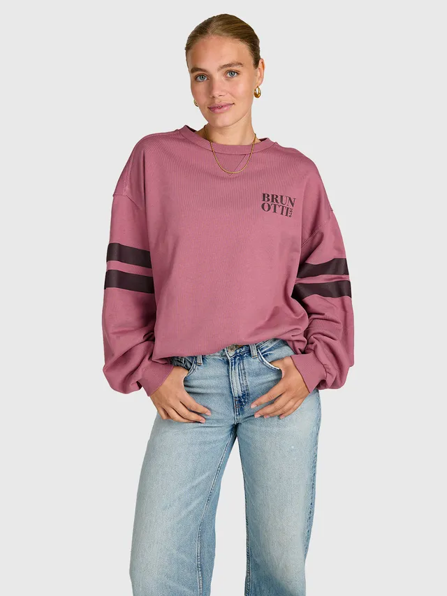 brunotti-nessy-damen-pullover-mauve-baumwolle-loose-fit image 1