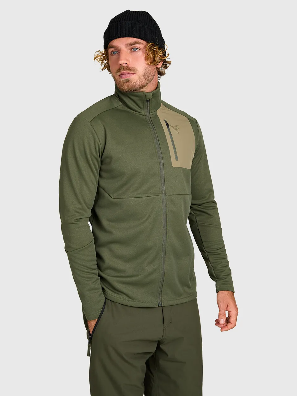 brunotti-amatti-snow-fleece-fleecejacke-herren-deep-green image 1