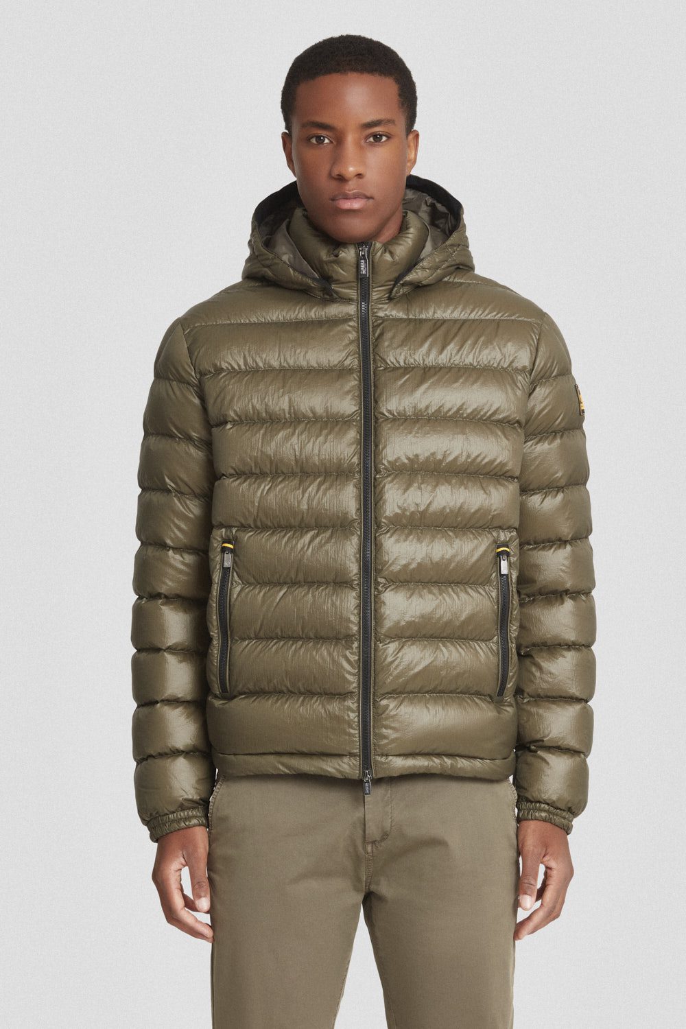 ciesse-outdoor-kurze-daunenjacke-gr-n-kapuze-abnehmbar image 2