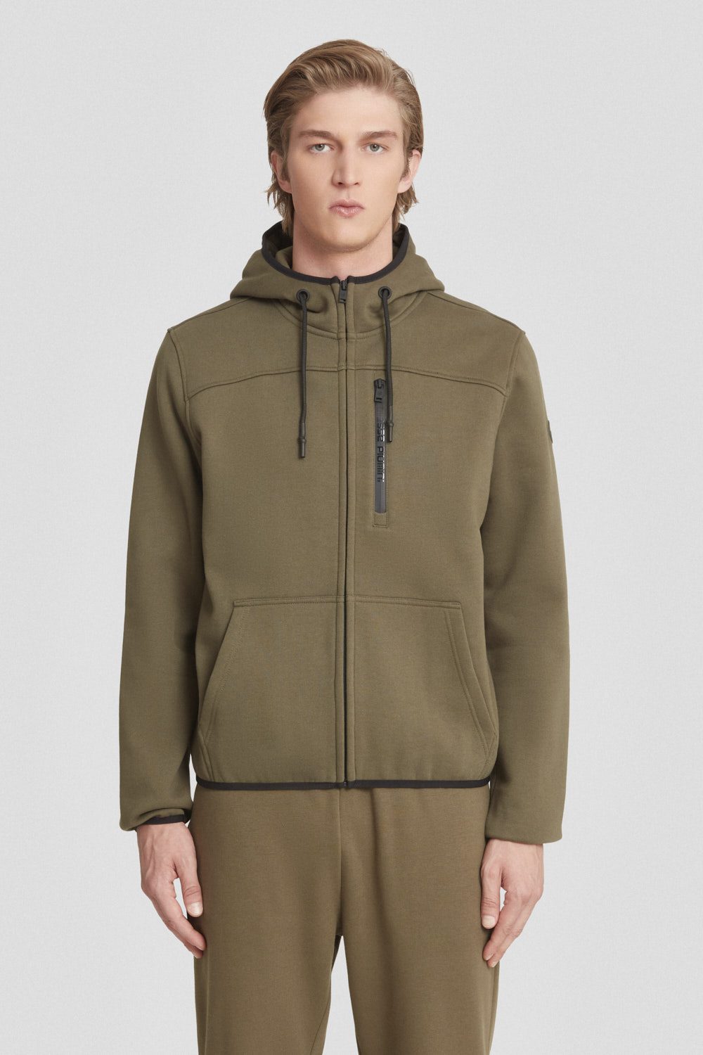 ciesse-outdoor-felpe-hoodie-oliv-mit-kapuze image 2