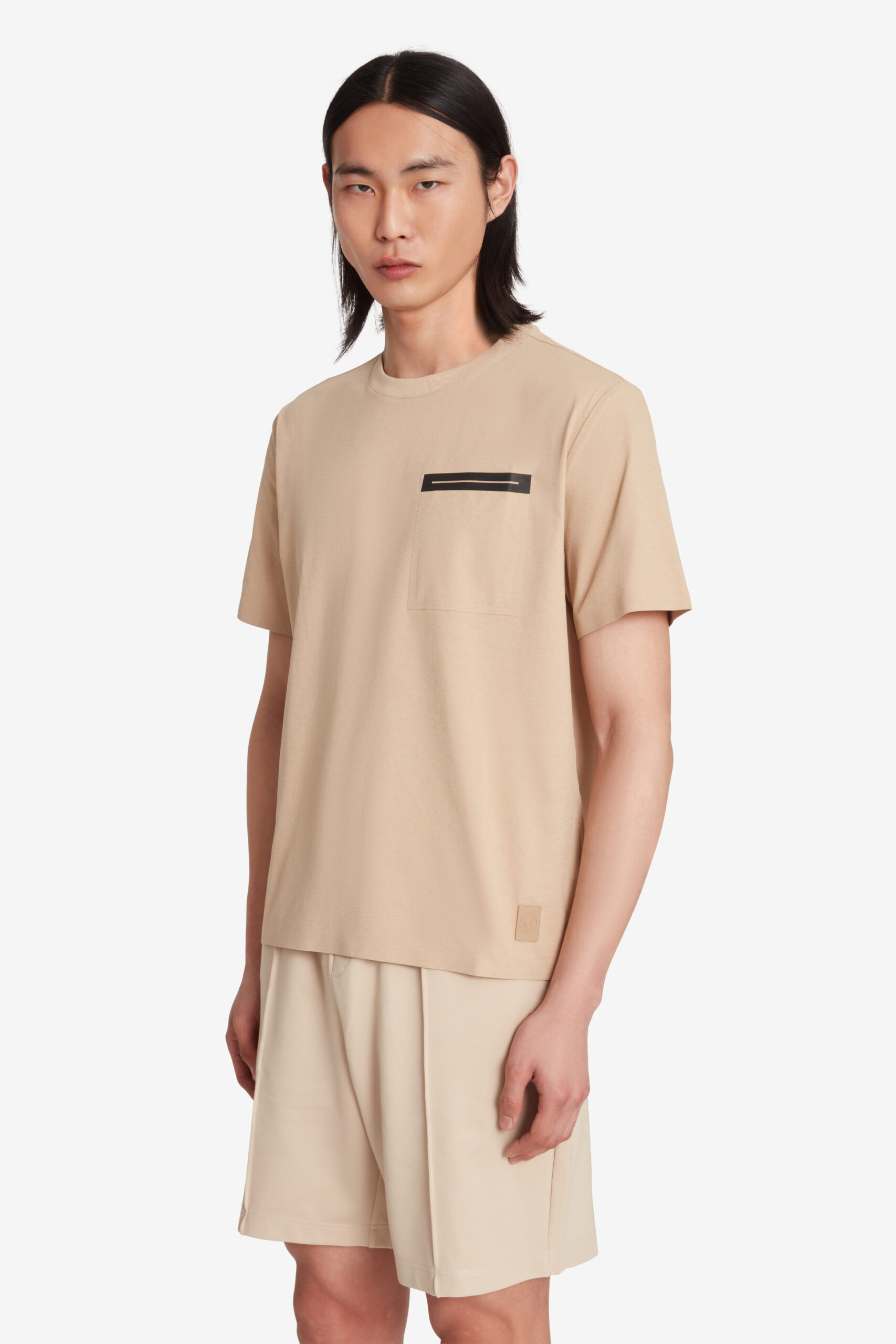 ciesse-austin-t-shirt-herren-beige-brusttasche-polyester image 2