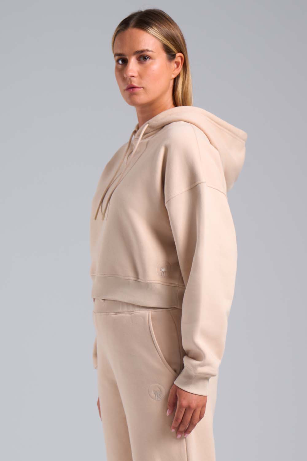 ciesse-samar-hoodie-damen-grau-crop-mit-kapuze image 1