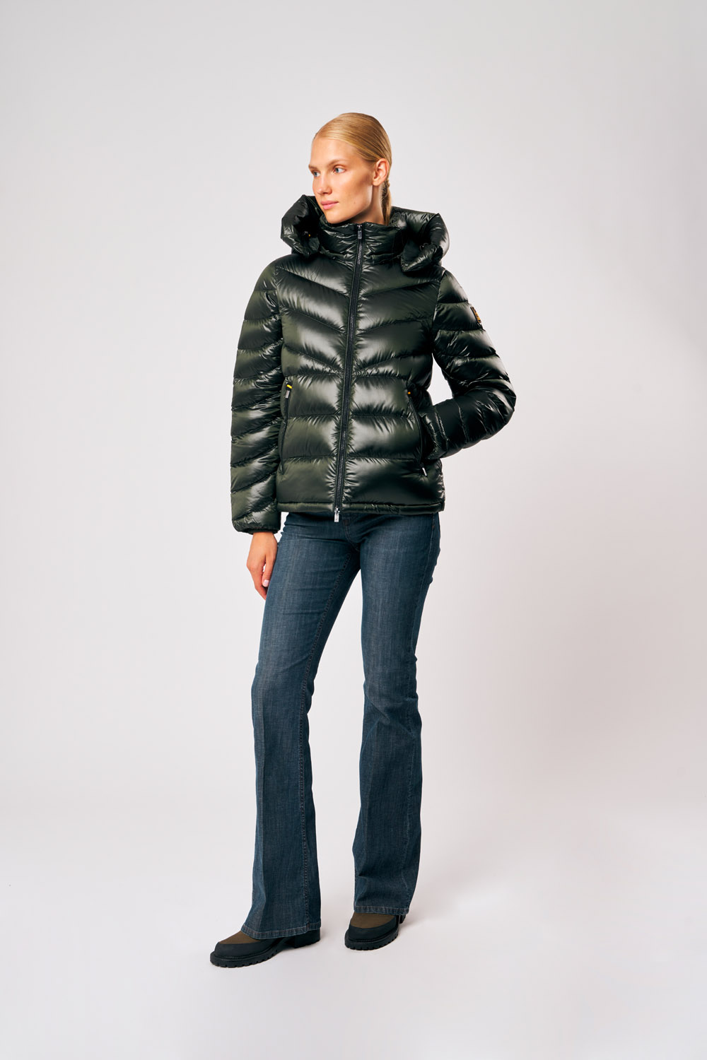 ciesse-heidi-daunenjacke-damen-gr-n-800fp-kapuze image 2