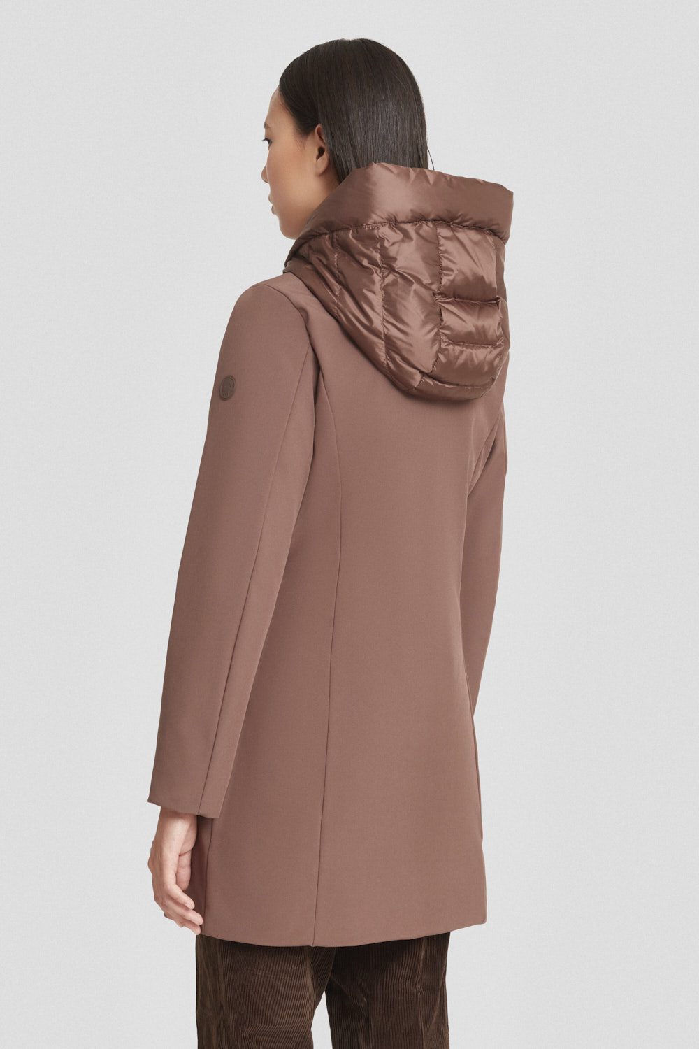 ciesse-outdoor-winterjacke-braun-lang-softshell-daunen image 3