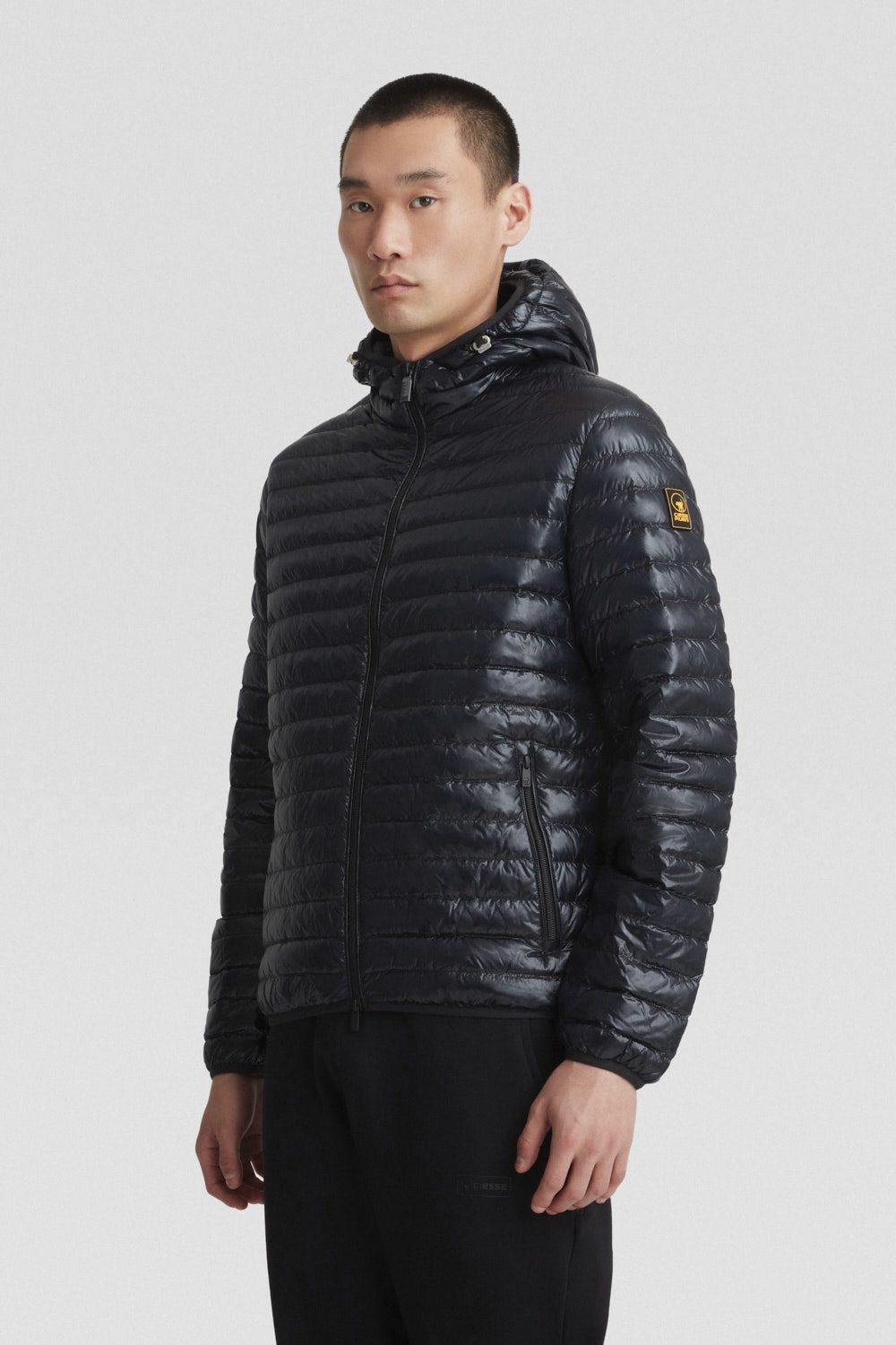ciesse-outdoor-daunenjacke-schwarz-gl-nzend-kapuze-leicht image 2