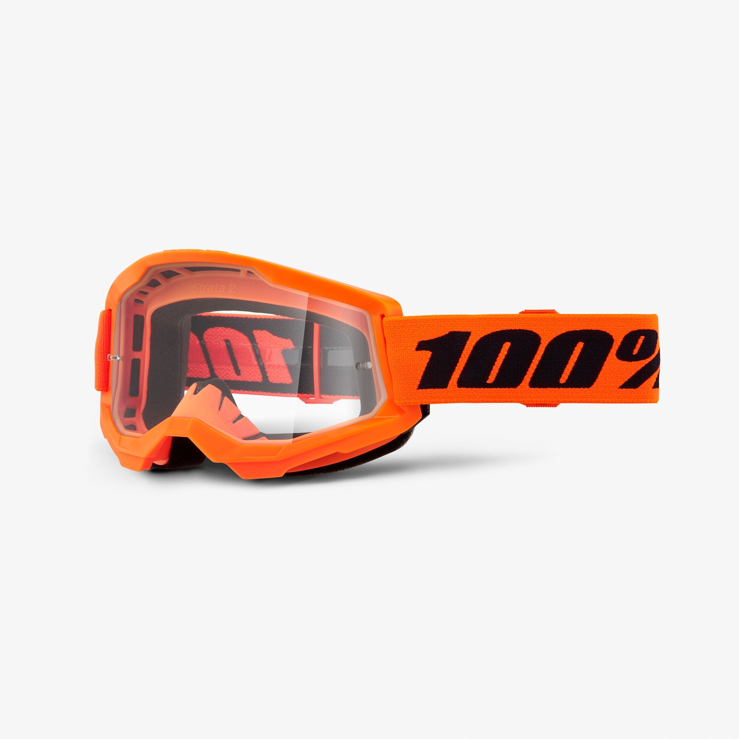 100-strata-2-goggle-neon-orange-crossbrille-klar image 2