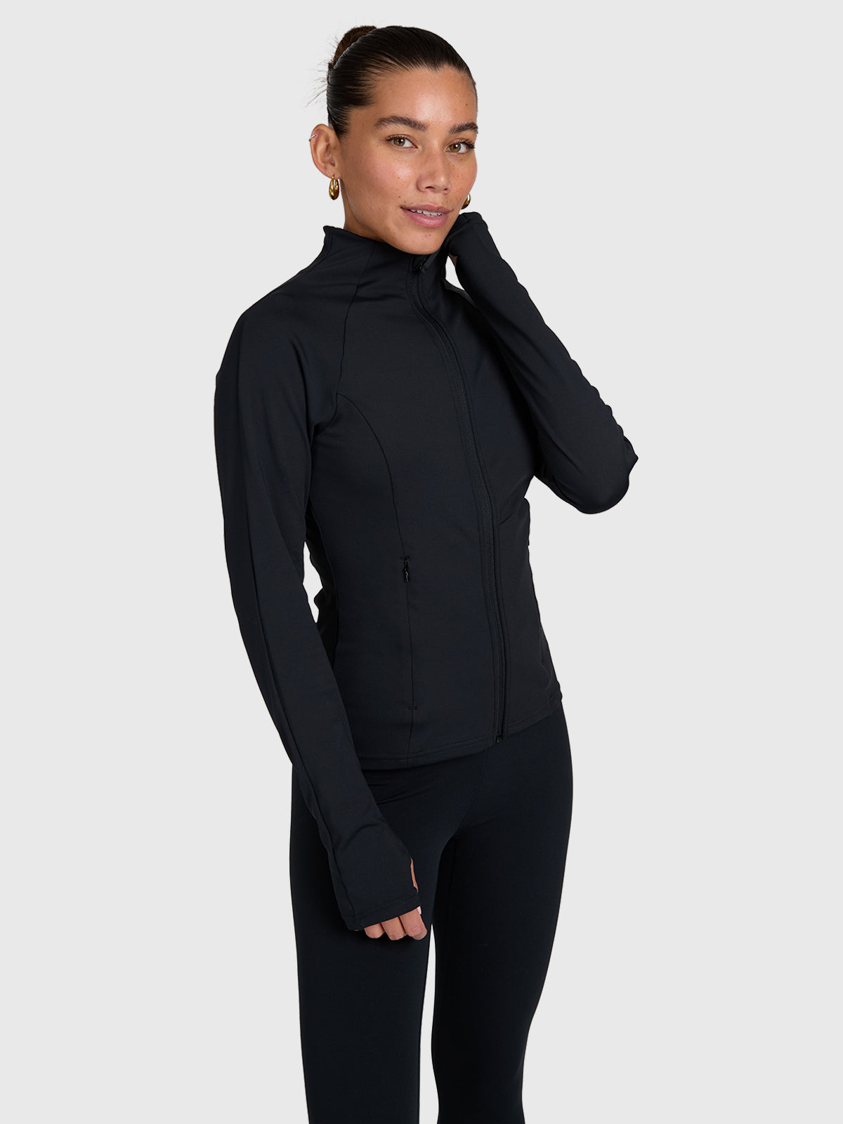 brunotti-sanna-zip-damen-fleece-schwarz-daumenloch image 4