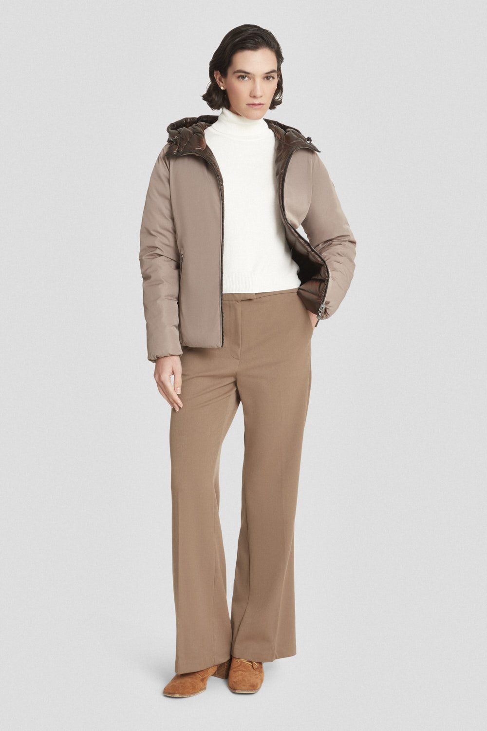 ciesse-outdoor-piumini-daunenjacke-braun-reversibel-kurz image 1