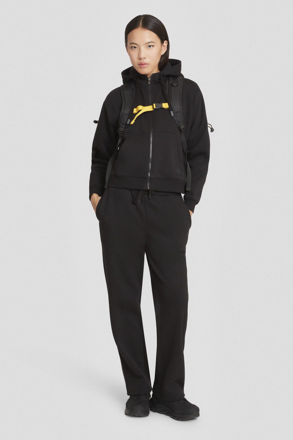 ciesse-outdoor-felpa-kapuzenjacke-schwarz-zip-baumwolle image 2