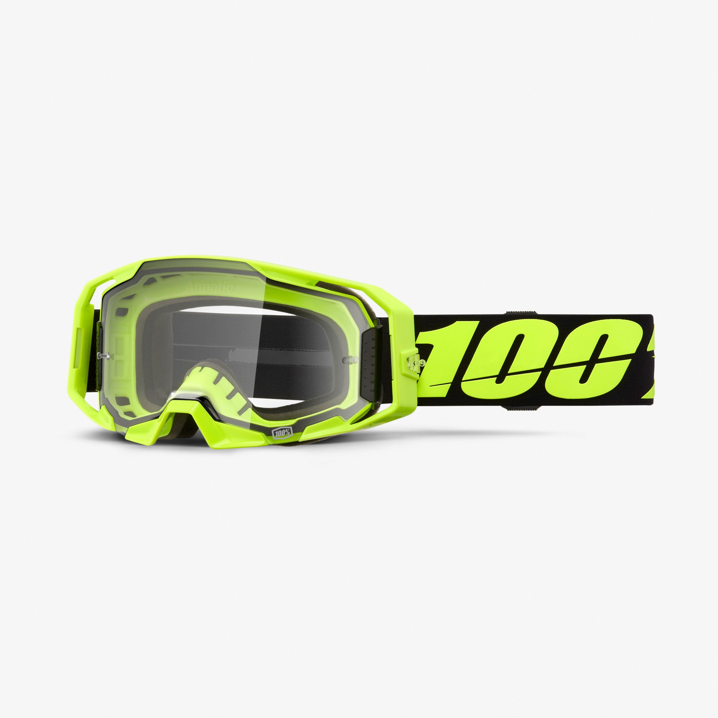 100-armatic-goggle-neon-yellow-mirror-true-gold-clear image 2