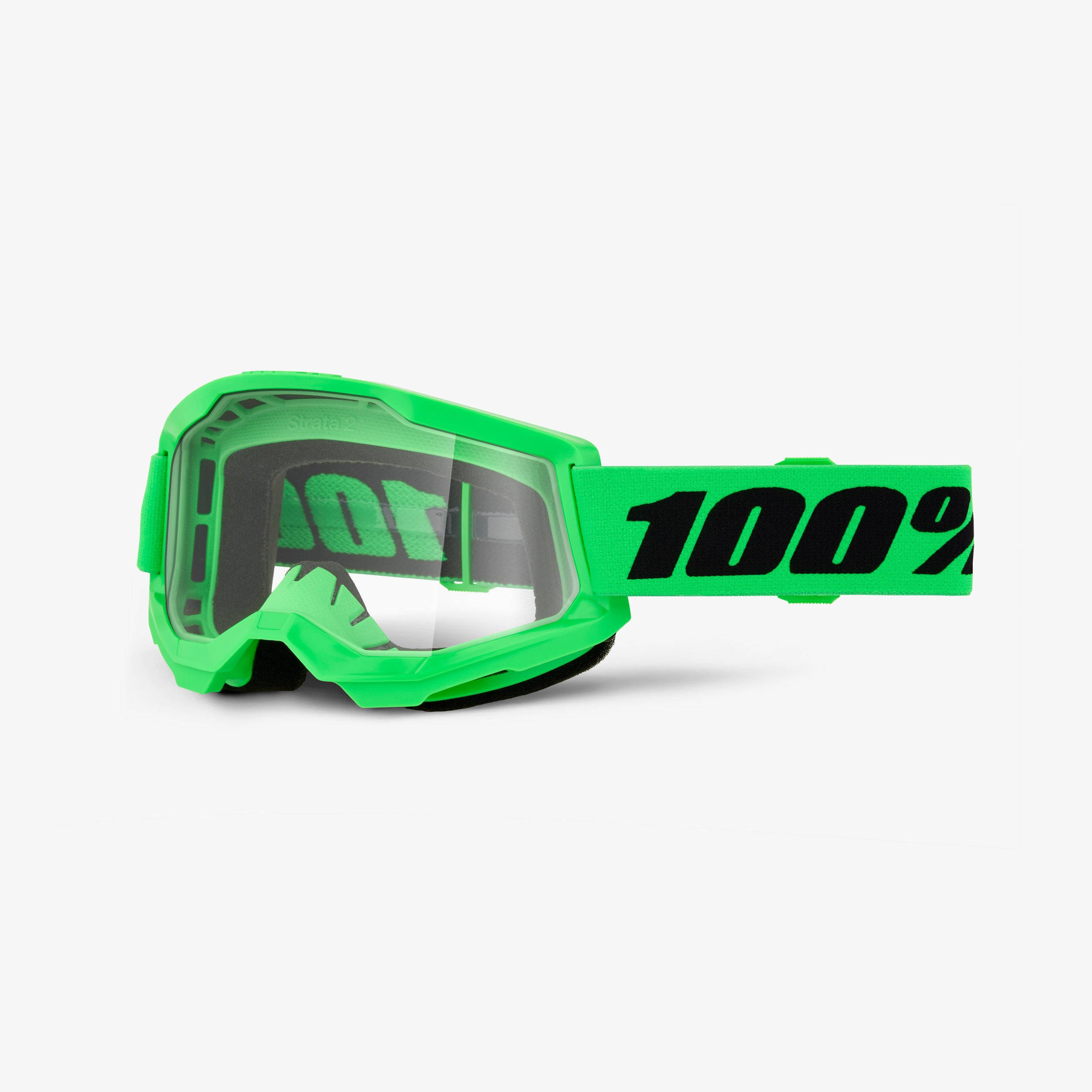 100-strata-2-brille-neon-gr-n-klare-scheibe-weitsicht image 2