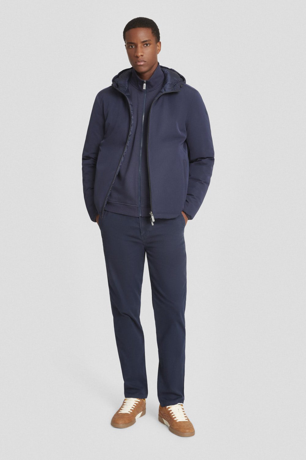 ciesse-piumini-daunenjacke-blau-kurz-reversibel-dwr image 1