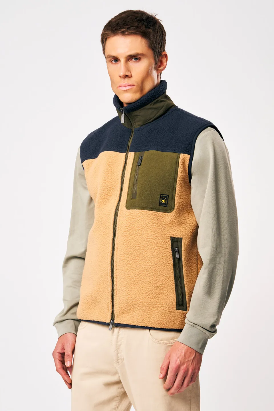 ciesse-outdoor-julio-teddyweste-herren-beige-fleece image 1