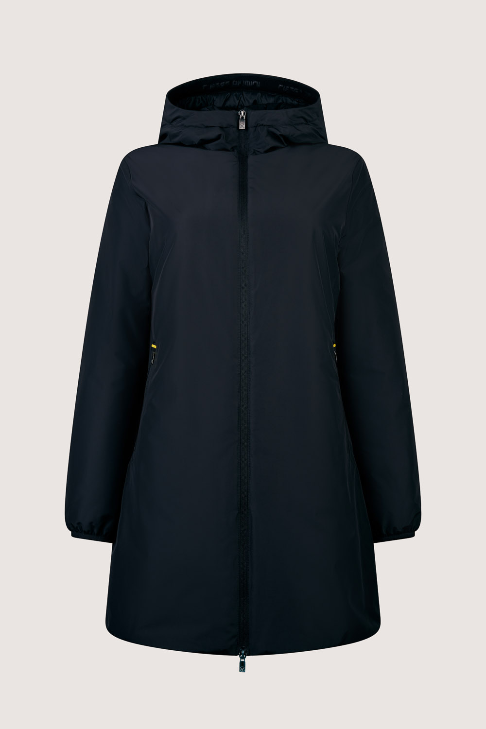 ciesse-matilda-lange-damenjacke-schwarz-mit-kapuze image 2