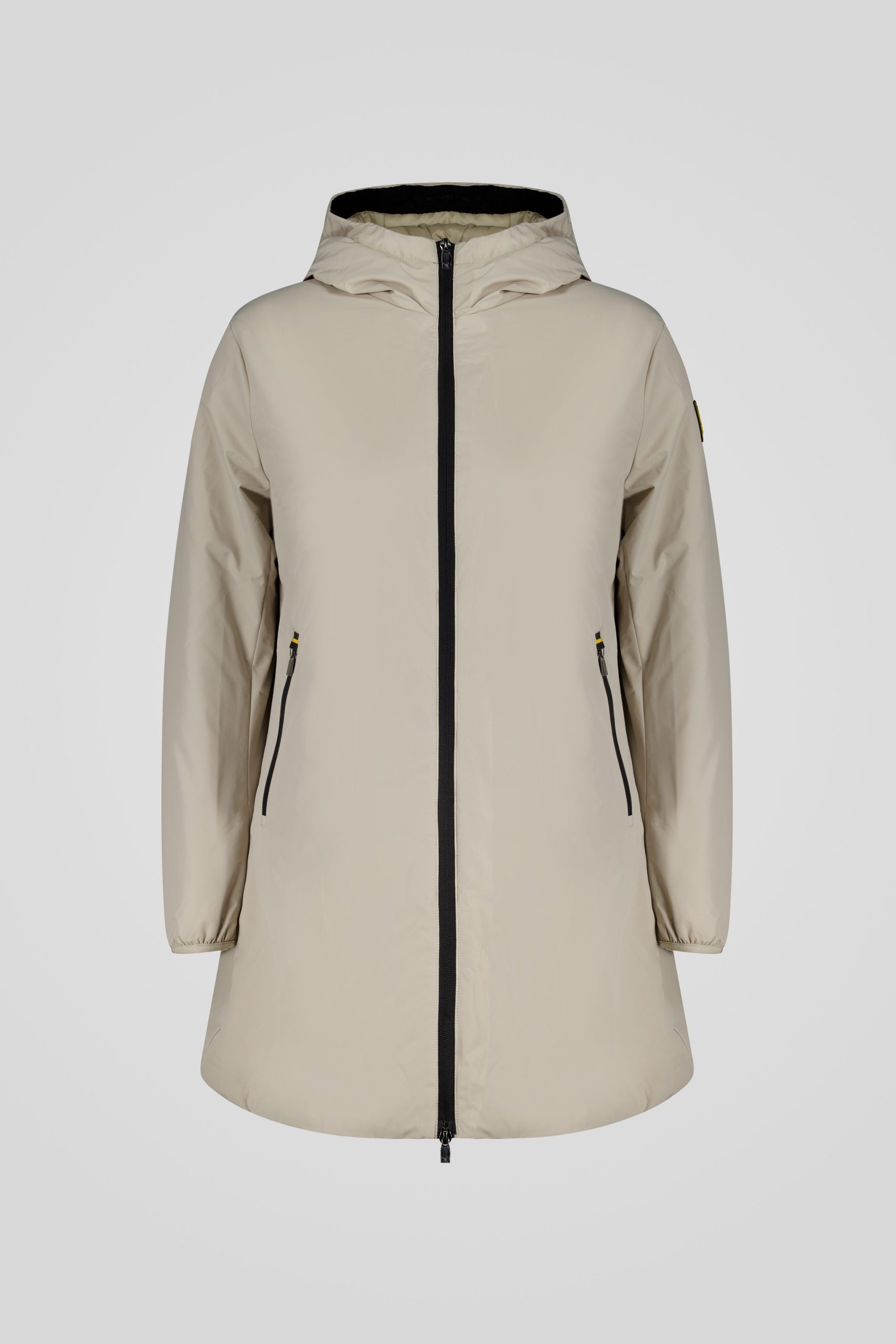ciesse-outdoor-winterjacke-beige-lang-mit-kapuze-wattiert image 5