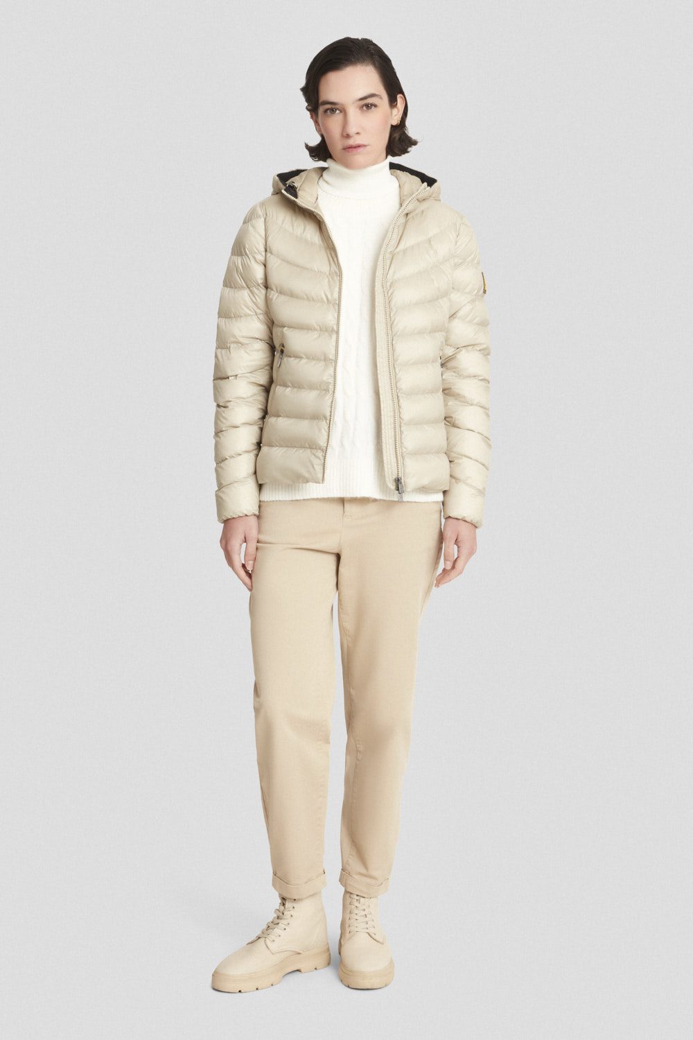 ciesse-outdoor-daunenjacke-braun-800fp-kapuze-leicht-dwr image 1