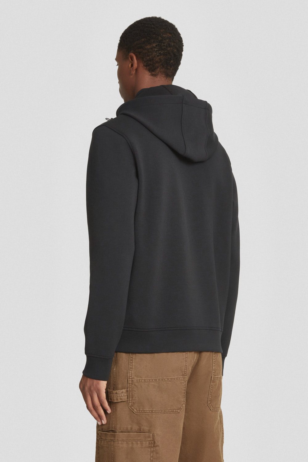 ciesse-outdoor-hoodie-schwarz-kapuze-abnehmbar-unisex-zip image 4