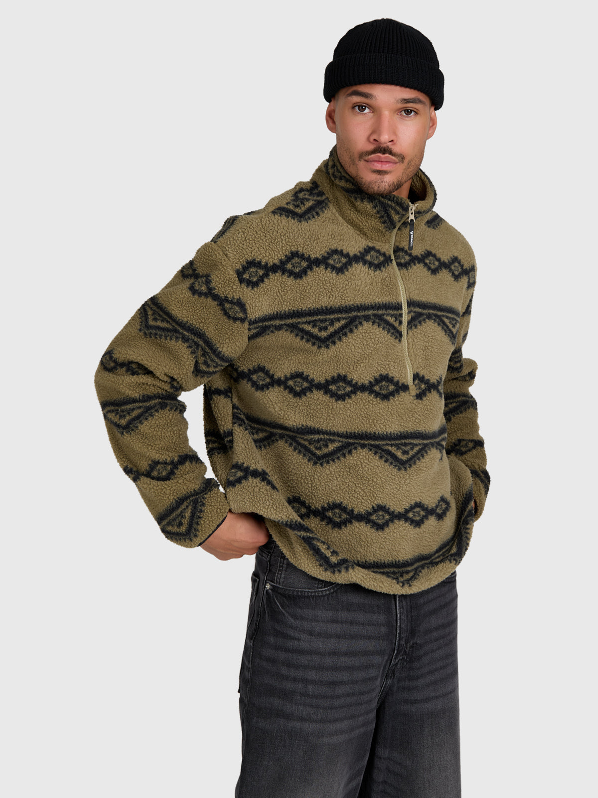 brunotti-kennet-herren-fleecejacke-dusky-green-lockerer-schnitt image 4