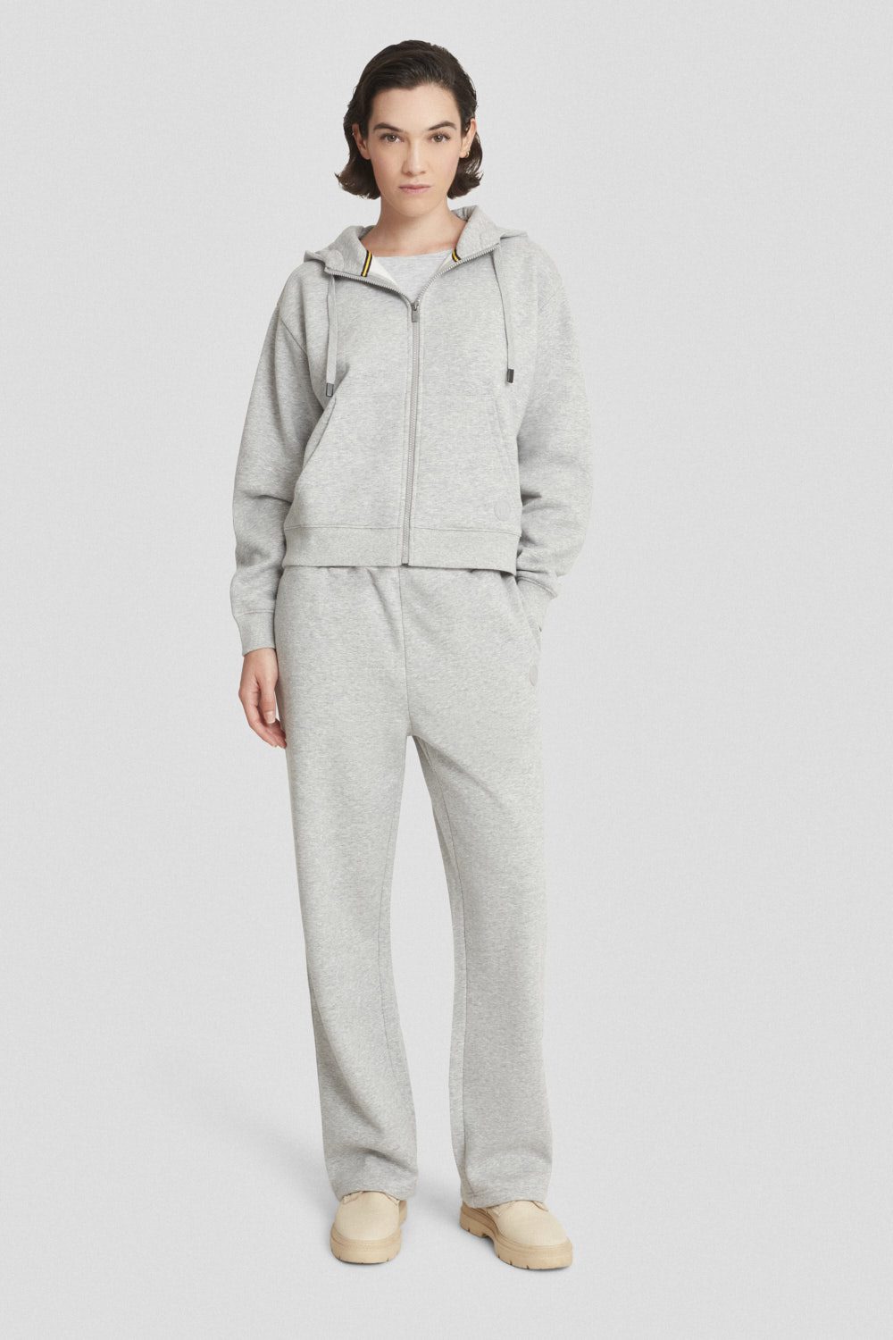 ciesse-outdoor-hoodie-grau-mit-zip-baumwolle-kapuze image 2