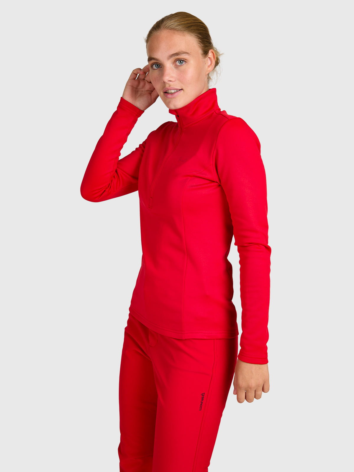 brunotti-heronne-damen-fleece-true-red-halbzip image 4