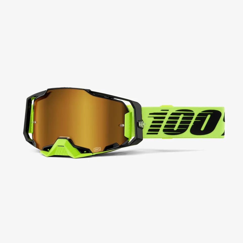 100-armega-goggle-neon-yellow-motorradbrille-clear image 1