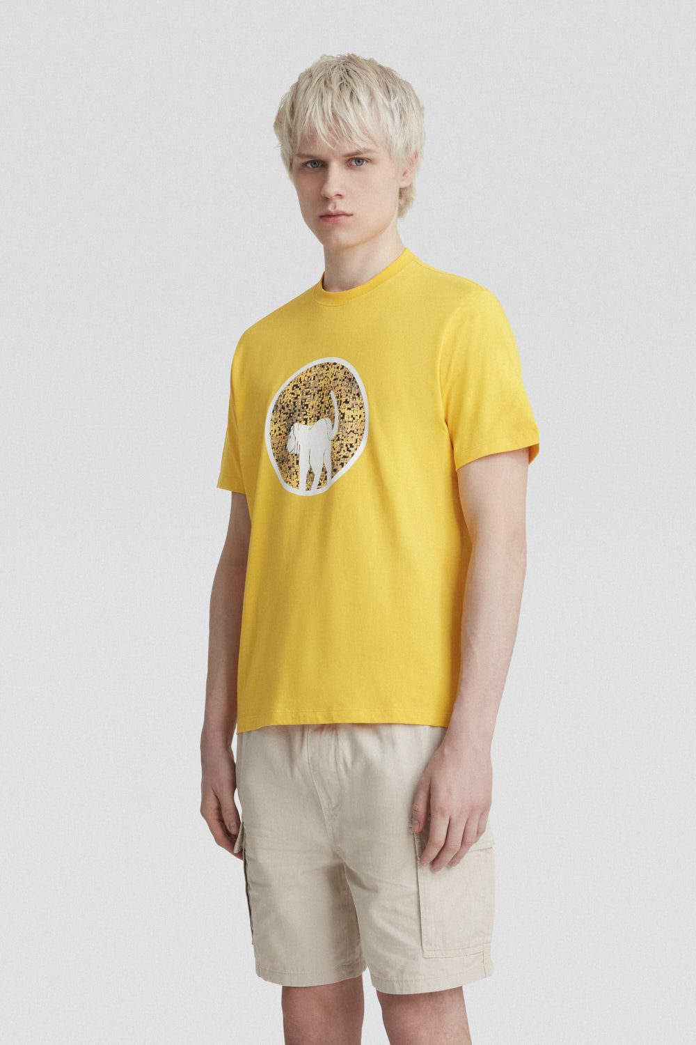 ciesse-outdoor-t-shirt-gelb-baumwolle-rundhals-mit-print image 2