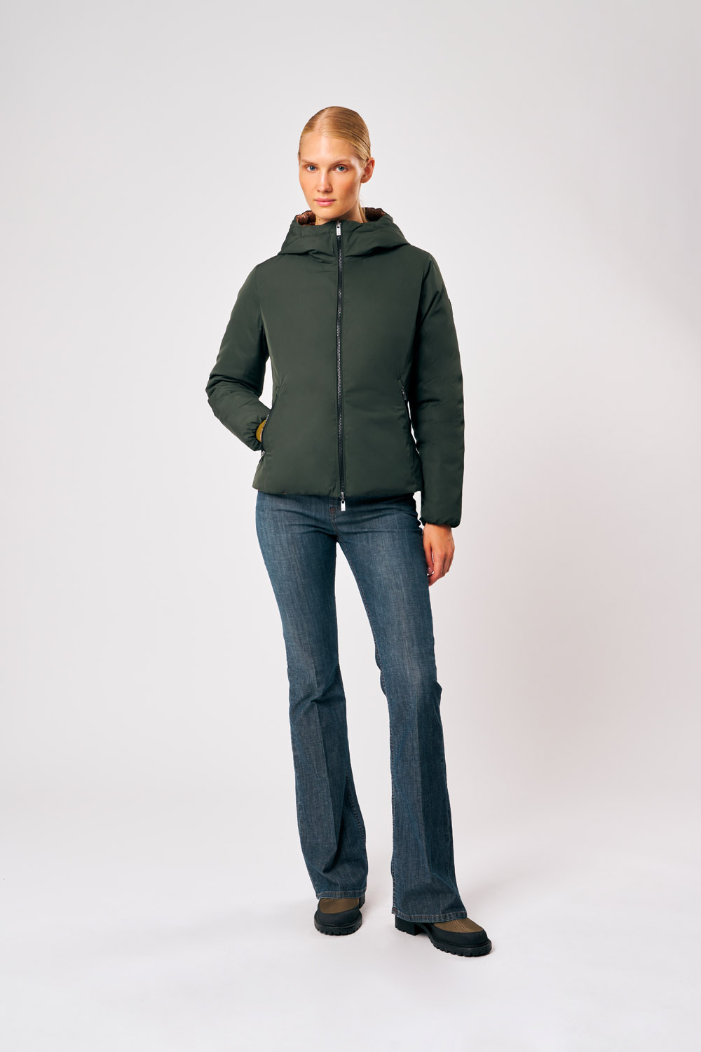 ciesse-piumini-linda-3-0-daunenjacke-gr-n-wendbar-kurz image 1