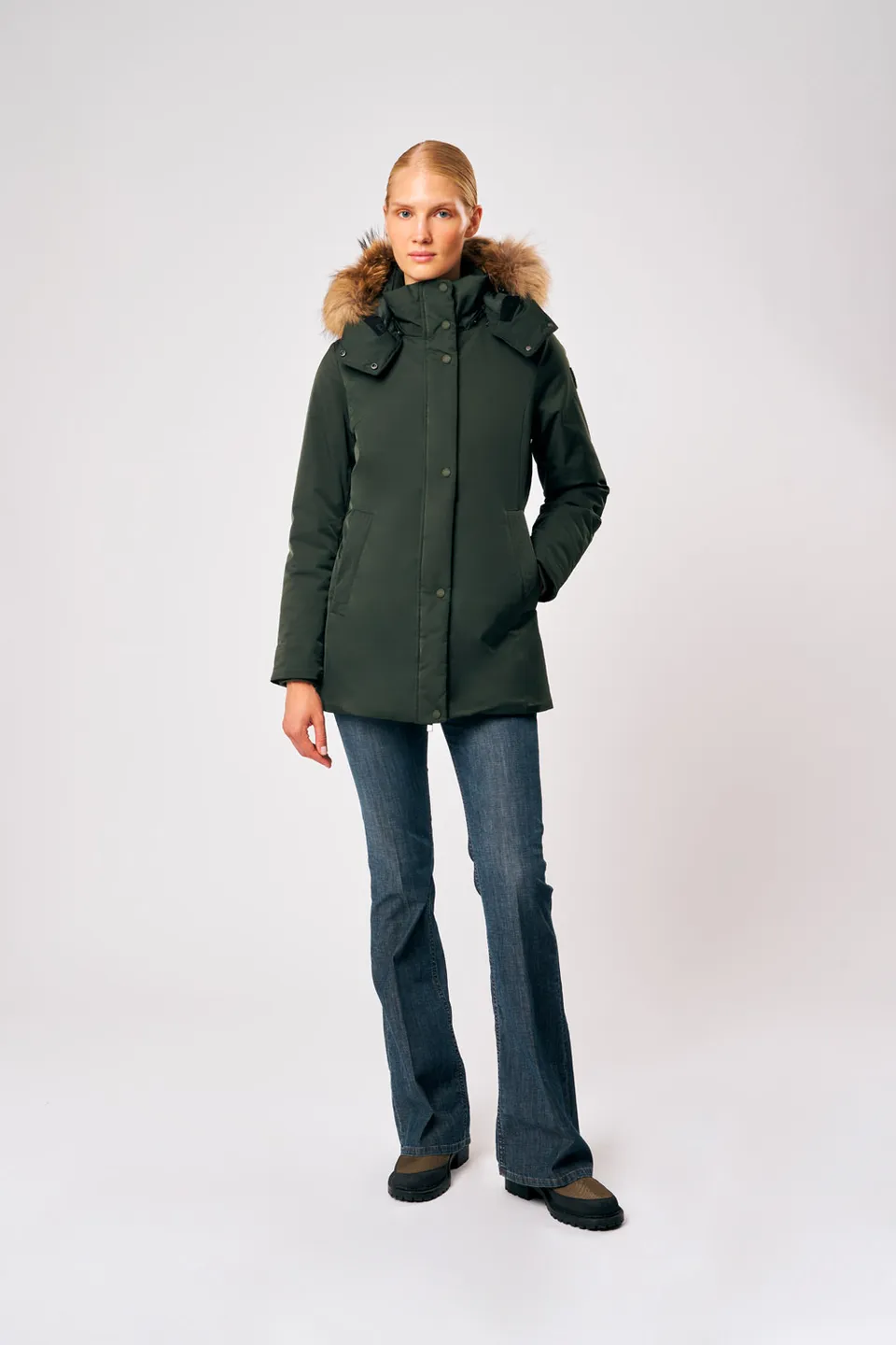 ciesse-outdoor-luana-parka-damen-gr-n-mit-kapuze image 1